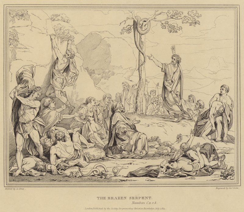 The Brazen Serpent, Numbers av after Charles Le Brun
