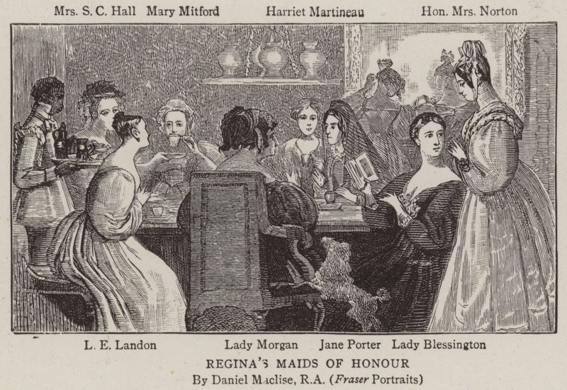Reginas hedersjungfrur av after Daniel Maclise