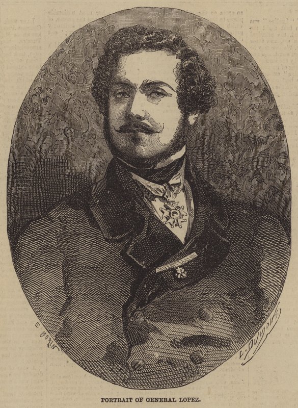 Portrait of General Lopez  av after Edmond Morin