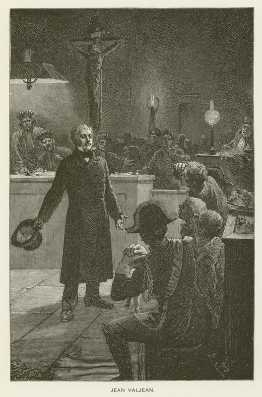 Jean Valjean av after Emile Antoine Bayard