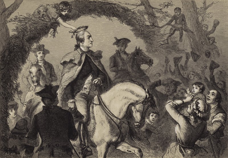 Angelica Efter att ha krönt Washington av after Felix Octavius Carr Darley
