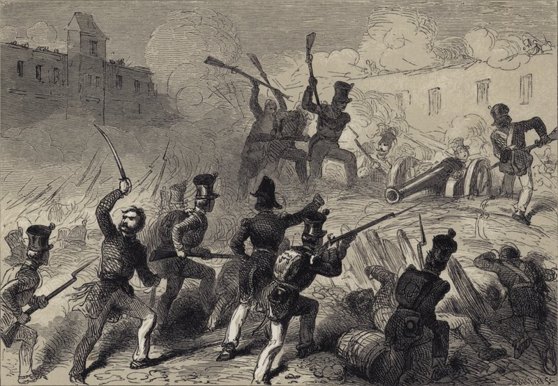 Intagandet av Monterey av after Felix Octavius Carr Darley