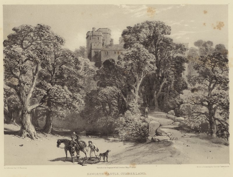 Naworth Castle, Cumberland av after George Cattermole