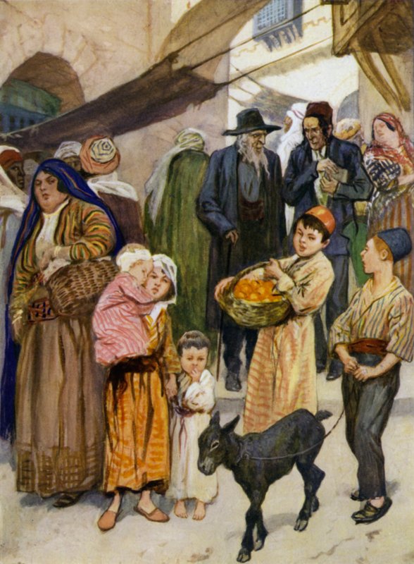 Lite judisk folk av after Gordon Frederick Browne
