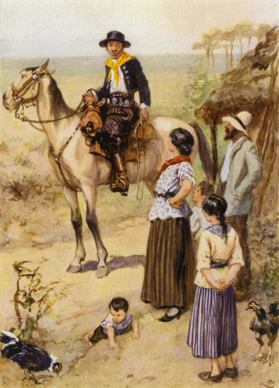 Folk i Sydamerika av after Gordon Frederick Browne
