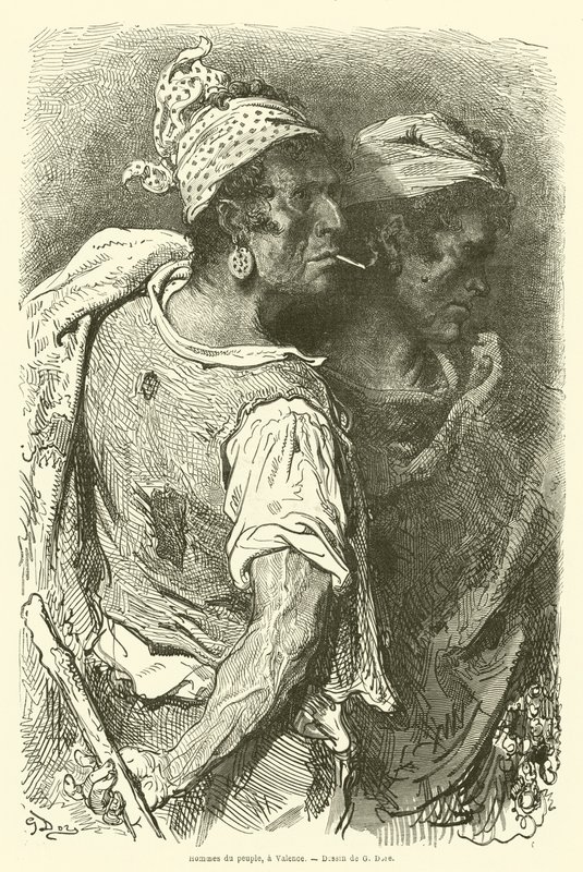 Män av folket, i Valencia av Gustave after Dore