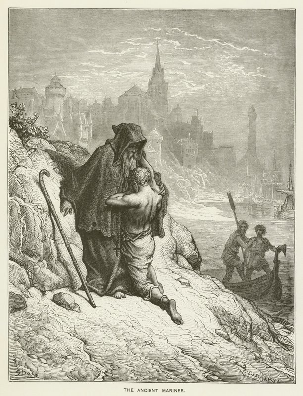 Den forntida sjöfararen av Gustave after Dore