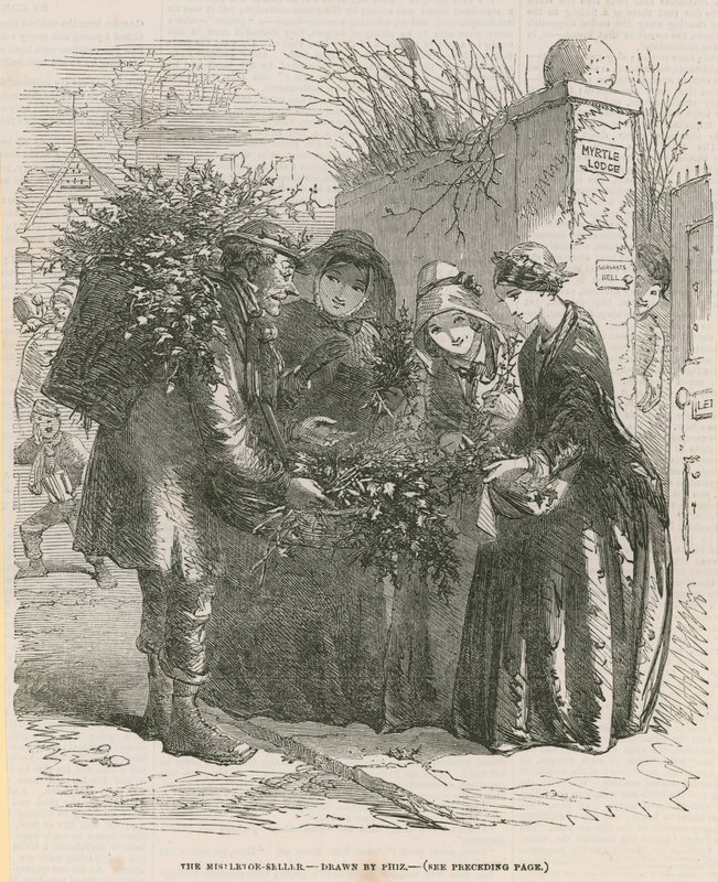 Mistelförsäljaren (gravyr) av after Hablot Knight Browne