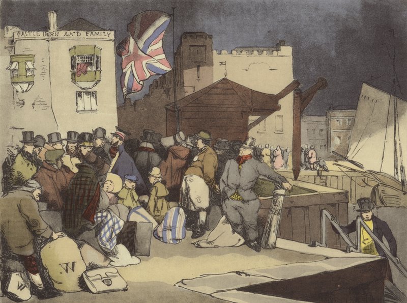 En sydlig hamn av after Henri Bonaventure Monnier