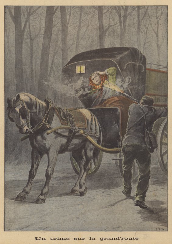 Ett brott på motorvägen av after Henri Meyer