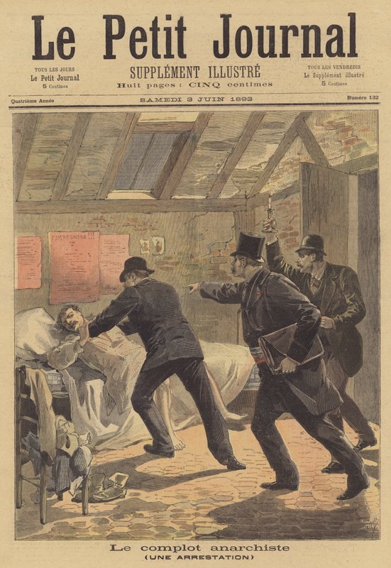 Gripande av en anarkistisk plotter av after Henri Meyer