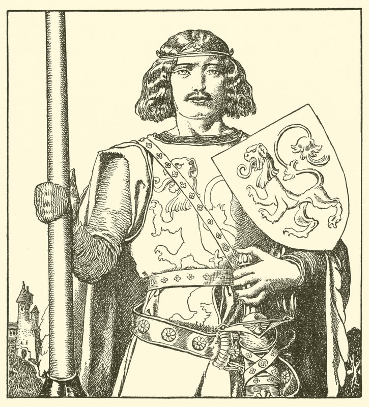 Sir Tristram från Lyonesse av after Howard Pyle
