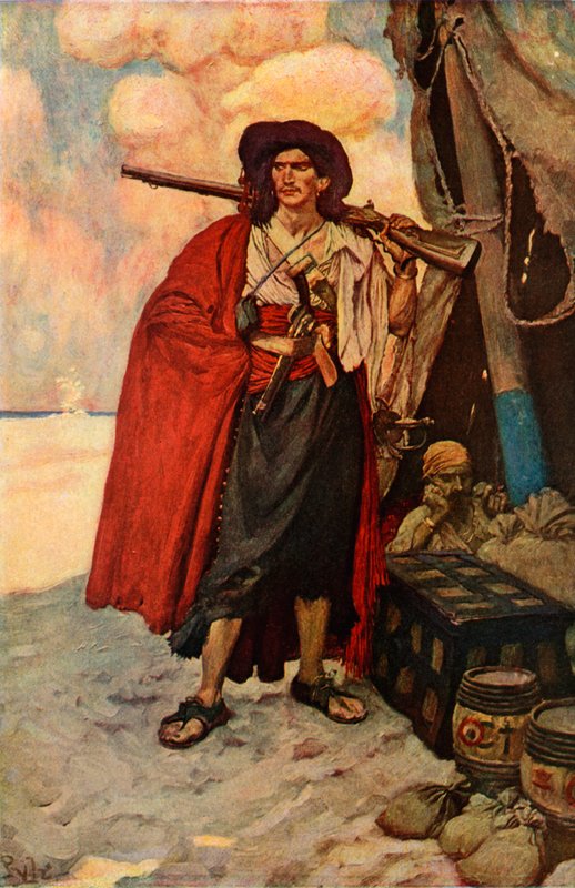 The Buccaneer var en pittoresk karl av after Howard Pyle