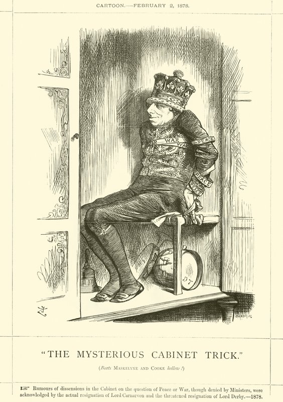 Det mystiska kabinettstricket av after John Tenniel