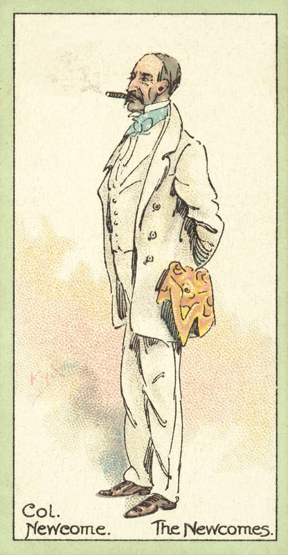 Överste Newcome, The Newcomes (chromolitho) av after Joseph Clayton Clarke