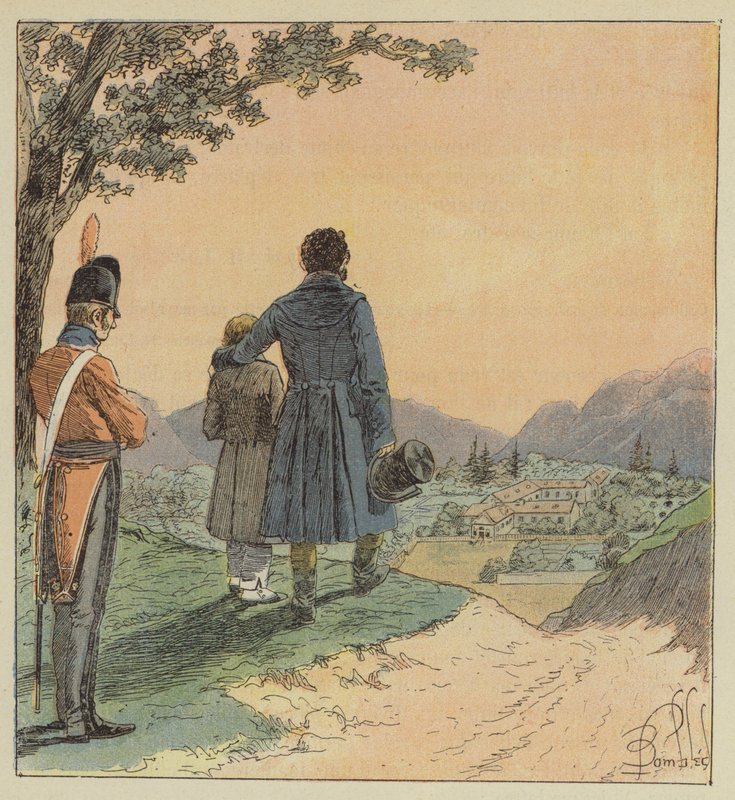 Farväl till Longwood av after Louis Charles Bombled