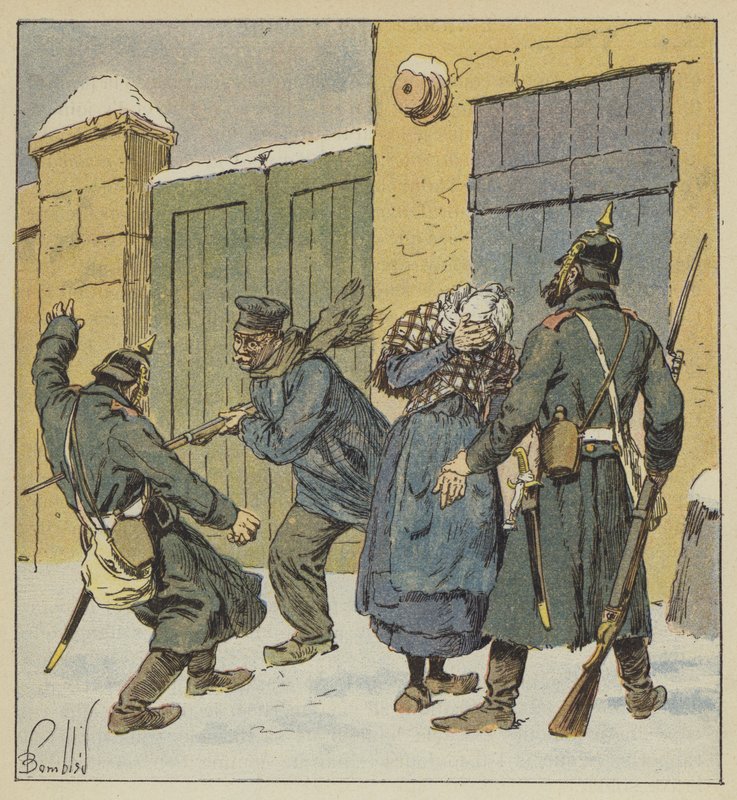 Brutalities preussians a Beaugency av after Louis Charles Bombled