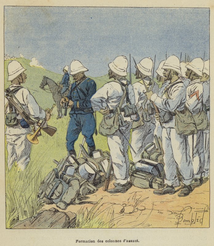 Bildande av attackkolonner av after Louis Charles Bombled