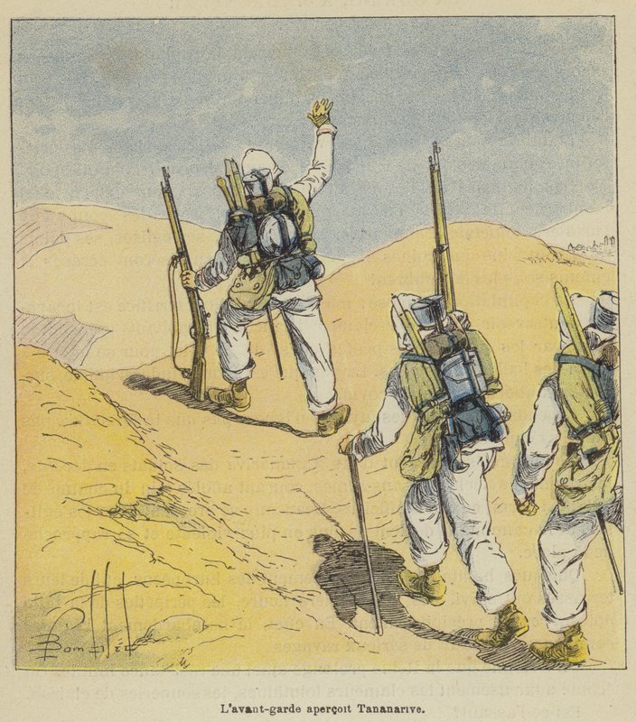 Avantgardet ser Tananarive av after Louis Charles Bombled