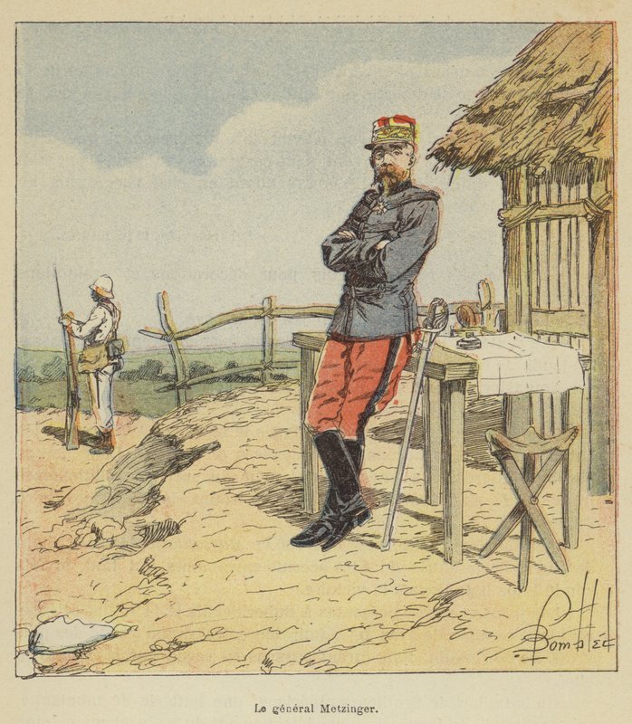 General Metzinger av after Louis Charles Bombled