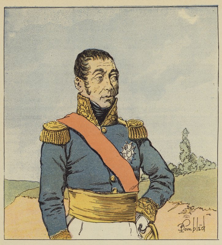 Marskalk Grouchy av after Louis Charles Bombled