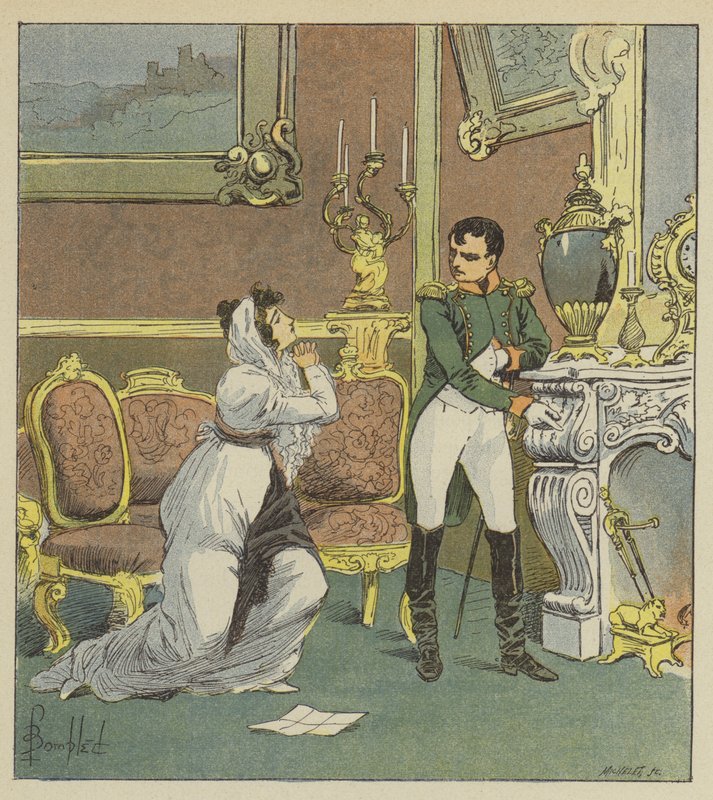 Napoleon och fru Hatzfeld av after Louis Charles Bombled