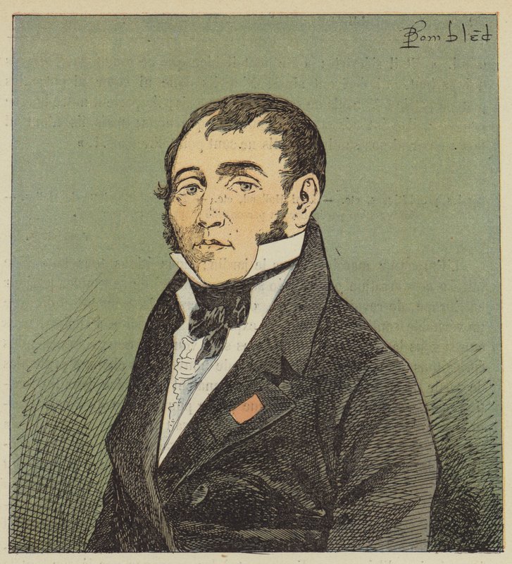 Porträtt av Las-Cases av after Louis Charles Bombled