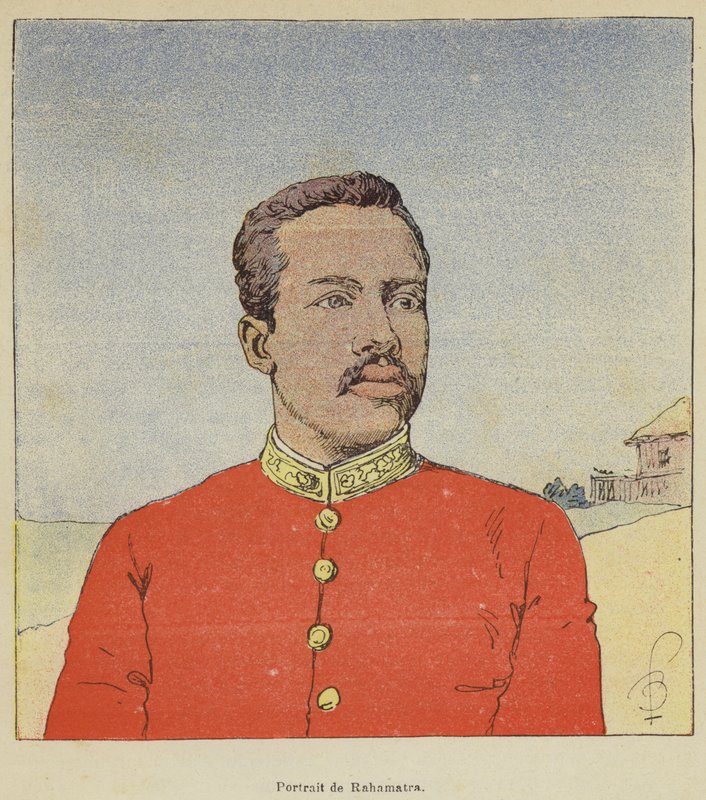 Porträtt av Rahamatra av after Louis Charles Bombled