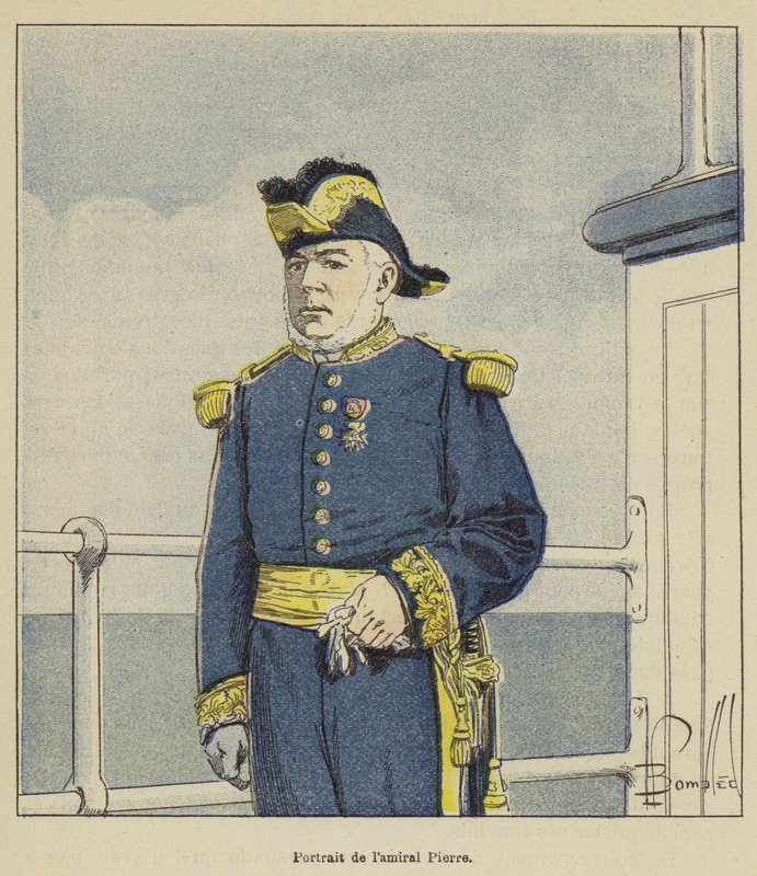 Porträtt av amiral Pierre av after Louis Charles Bombled