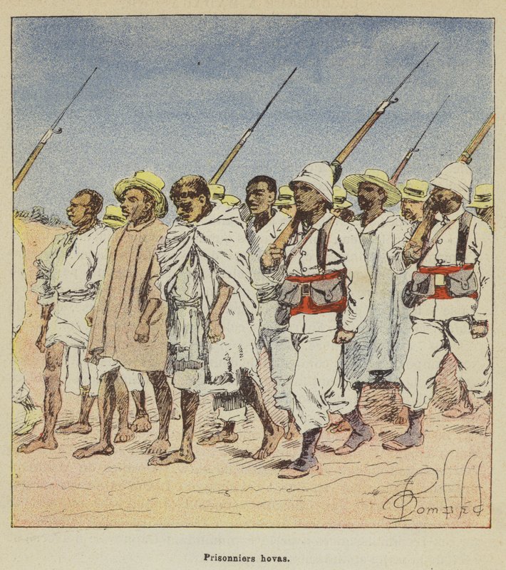 Hova fångar av after Louis Charles Bombled