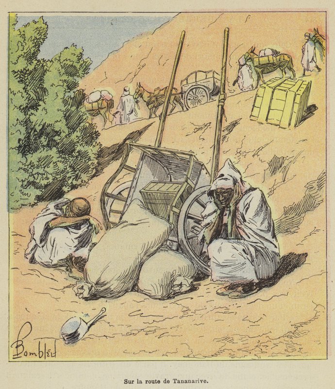På väg till Antananarivo av after Louis Charles Bombled