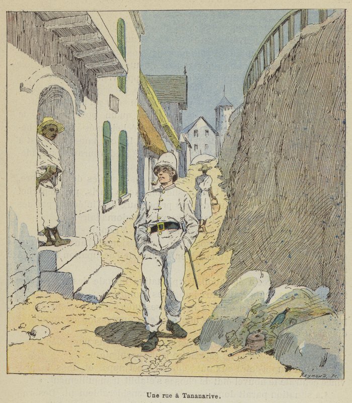 En gata i Tananarive av after Louis Charles Bombled