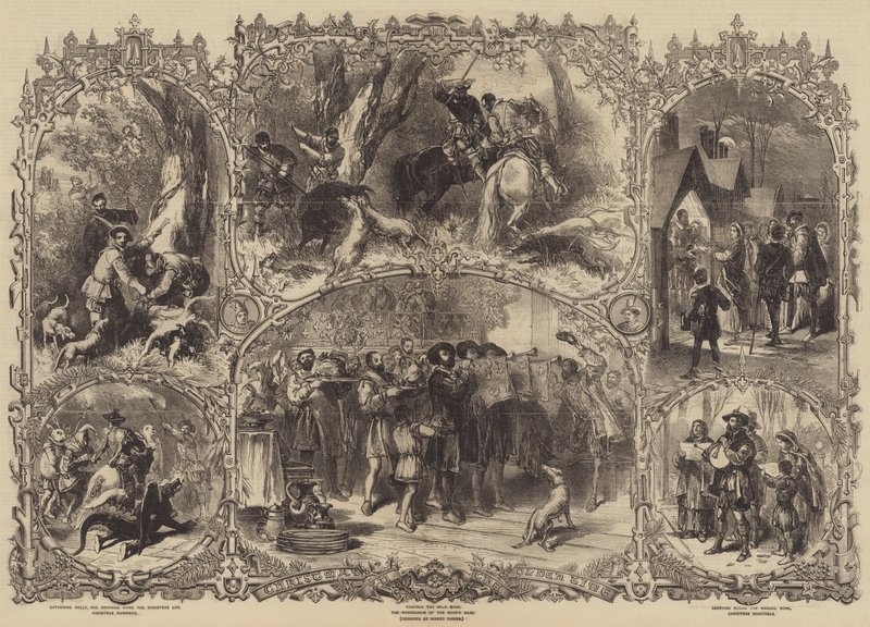 Jul i den gamla tiden av after Myles Birket Foster