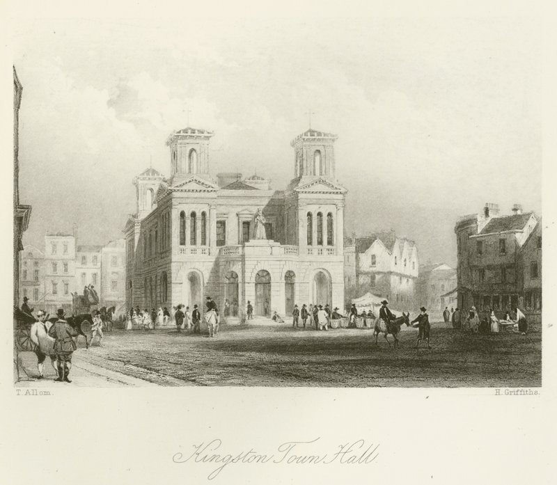 Kingstons stadshus av after Thomas Allom