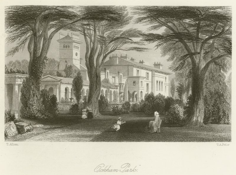 Ockham Park av after Thomas Allom