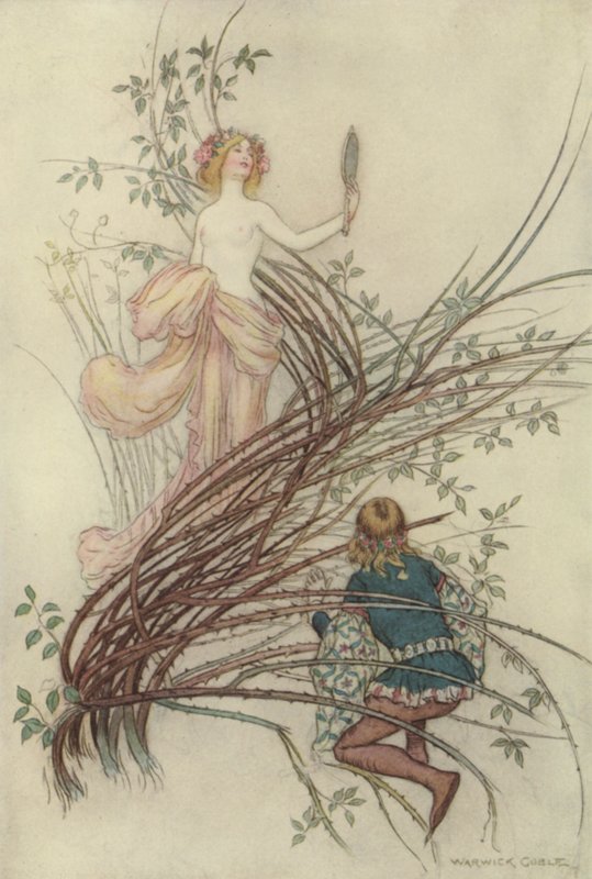 Geoffrey Chaucer, dikt av after Warwick Goble